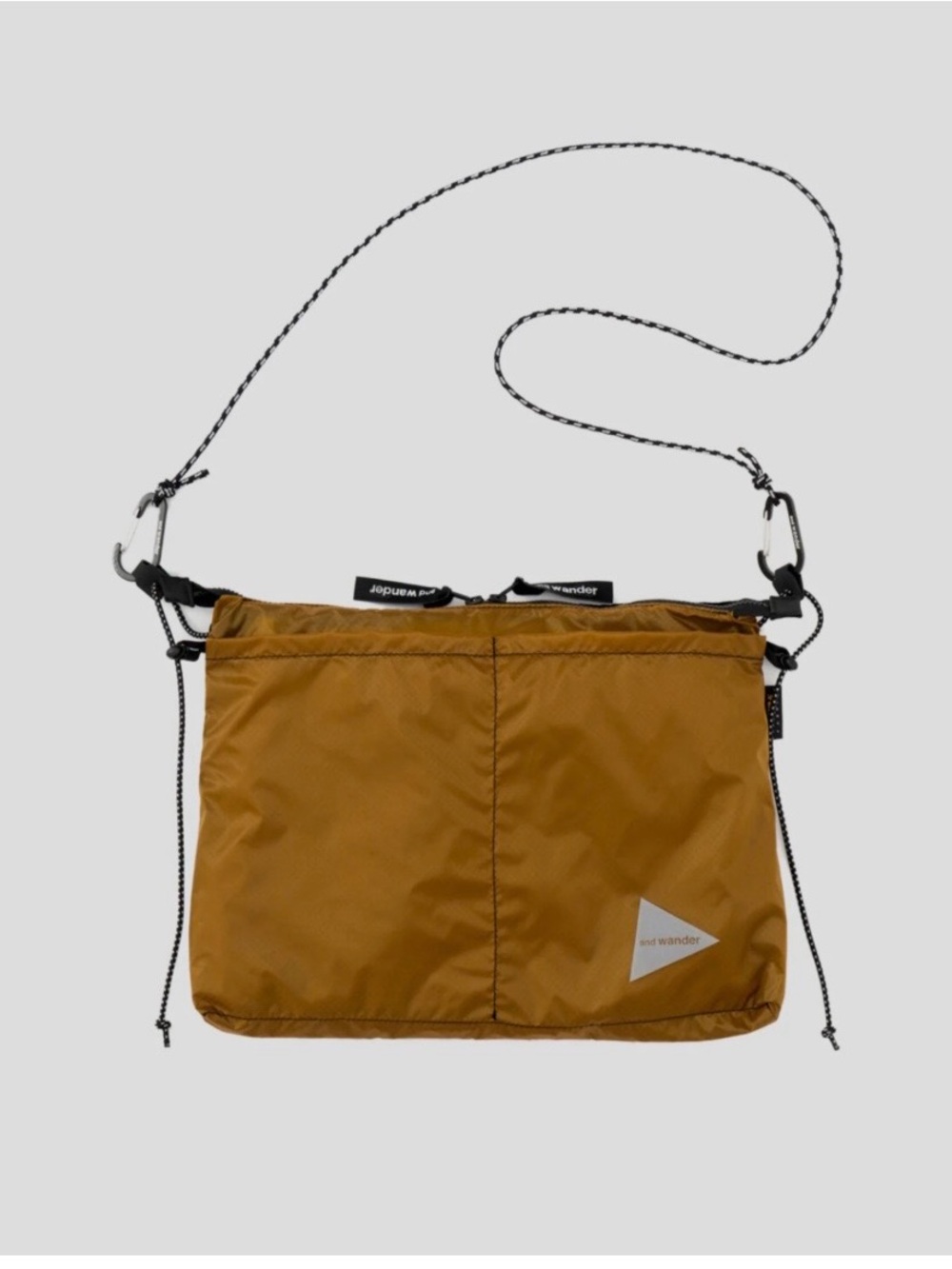 Unbranded Men's Mustard Crossbody Pouch with Adjustable Cord